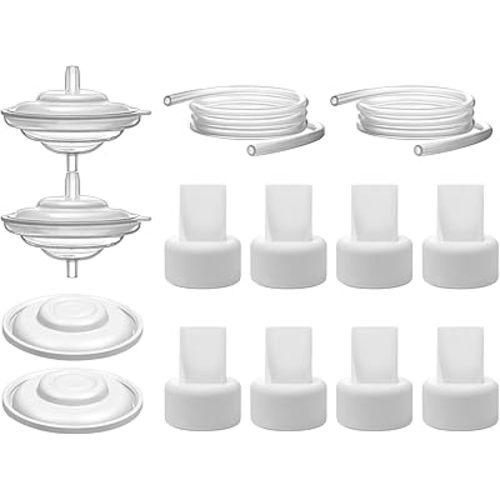 Breast Pump Parts for Spectra, Replace Duckbill Valves Tubes Backflow Protector Membrane for Spectra S1 S2 9 Plus Motif Luna Cimilre Ameda MYA Breastpumps