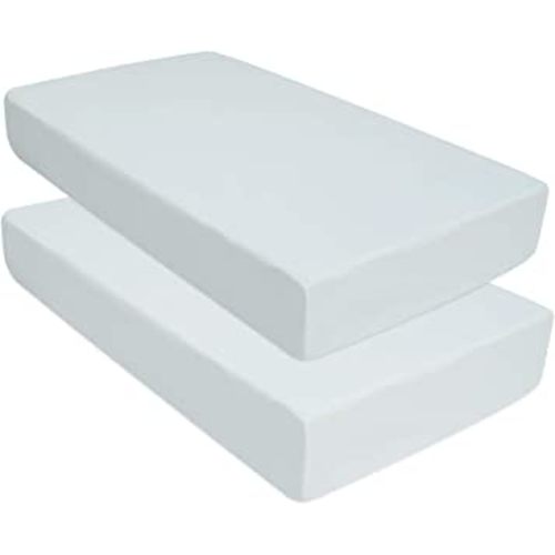 BlueSnail Super Soft and Comfy Waterproof Crib Sheets for Standard Crib and Toddler Mattresses (White)