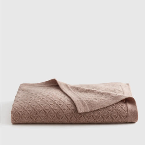 Washable Cashmere Pointelle Baby Blanket