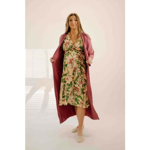 Lila Robe in Dusty Rose | Long, Standard Size