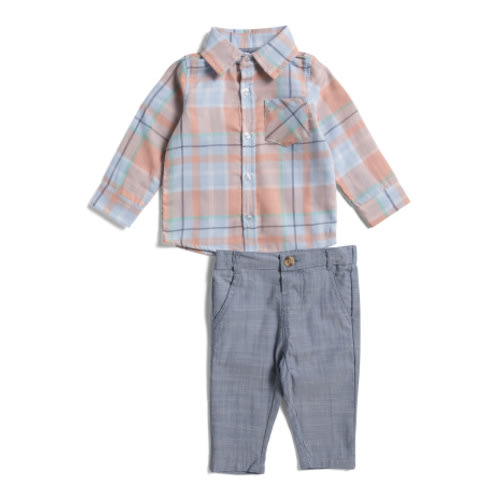 Infant Boys 2pc Plaid Button Down Shirt And Pants Set | Kids & Baby | T.J.Maxx