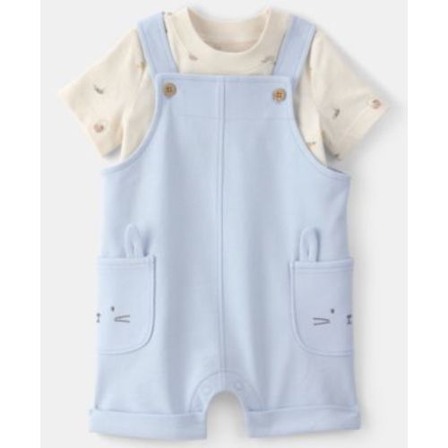 Baby Boys' Easter Bunny T-Shirt and Shortall, 2-Piece Set