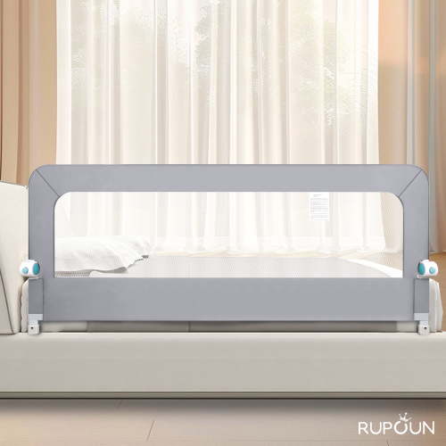 RUPOUN Baby Bed Rail for Toddlers, Swing Down Kids Bed Guard, Safe and Adjustable, Full Beds