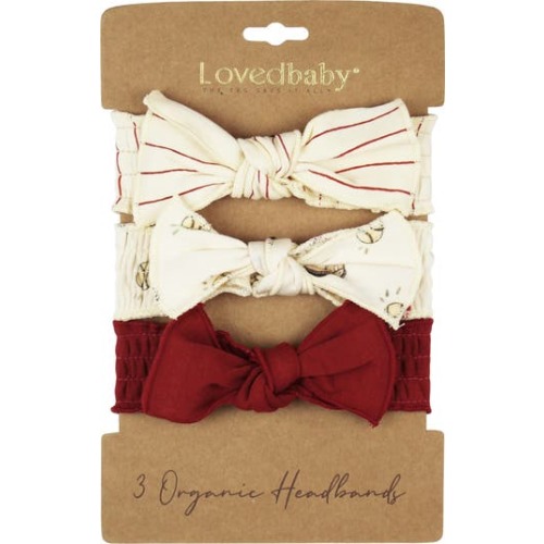 Assorted 3-Pack Bow Stretch Headbands, 0-12 M