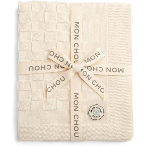 Organic Baby Blanket, 100% Organic Pima Cotton, Elegant Baby Blanket Perfect for Crib, Stroller, Nursery, Newborn Infant Boy Girl, 30” x 37”