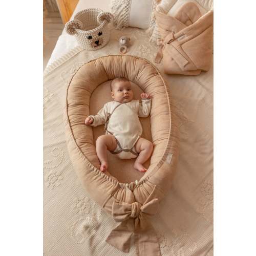 Herringbone Linen Baby Nest