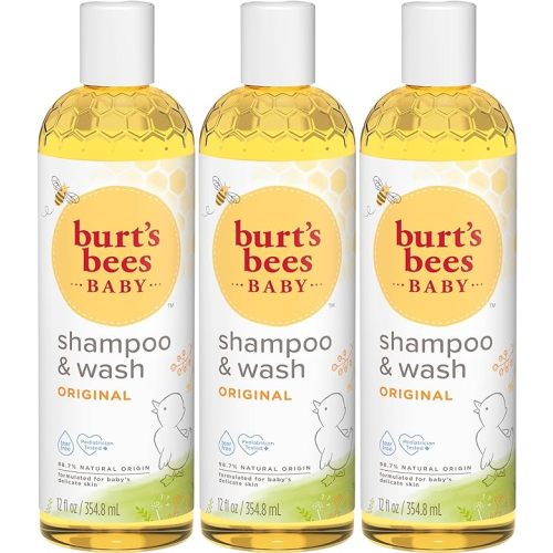 Burt's Bees Baby Shampoo & Wash, Tear Free Soap, Baby Care, Original,12 Ounce (Pack of 3)