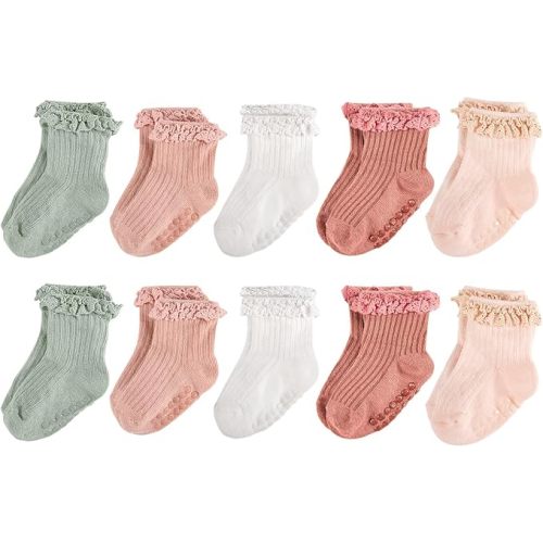 Infant Girls Ruffle Socks: Size 0-6