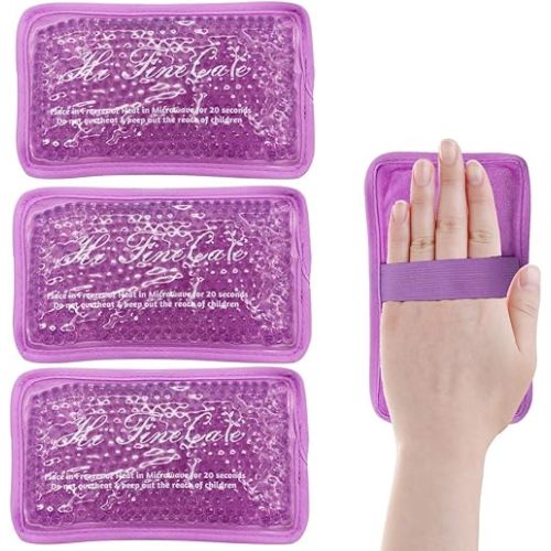 Gel Beads Ice Pack, Hot Cold Pack, Reusable Ice Pack, for Injury, Swelling, Pain Relief, Knee, Shoulder, Foot, Ankle, Neck, Hip, Elbow, Back, Wisdom Tooth Pain/3PCS/Purple