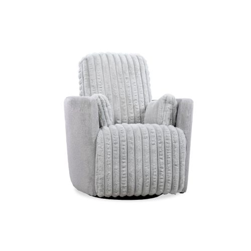 Plush Fog Swivel Recliner | Bob Mills Furniture