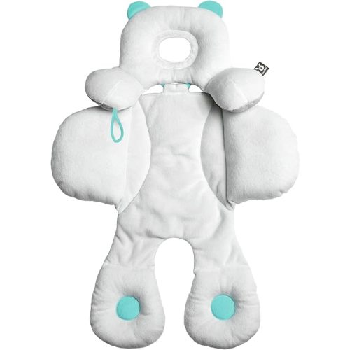 BENBAT Total Body Baby Support Pillow - Stroller Or Car Seat Baby Body Support Pillow - Baby Head Support Pillow and Body Support for Babies - Newborn Gifts and Gifts for Baby Shower (White)