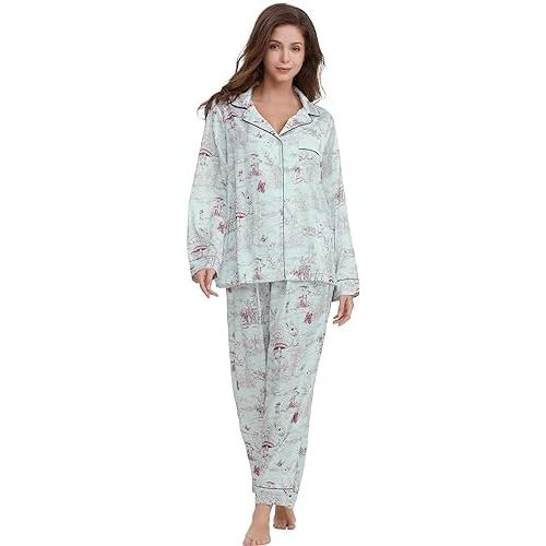 Womens Silk Satin Pajamas Set Button Down 2 Piece Pjs Long Sleeve Oversized Sleepwear with Pockets