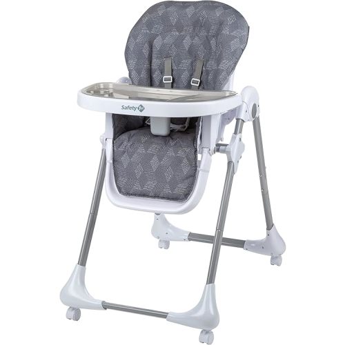 Safety 1st High Chairs for Babies and Toddlers, 3-In-1 Grow and Go with Tray and Adjustable Seat, Monolith