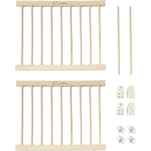 CONKKA 2 Panels 25" Tall Wood Gate for Extra Large CONKKA Playpen