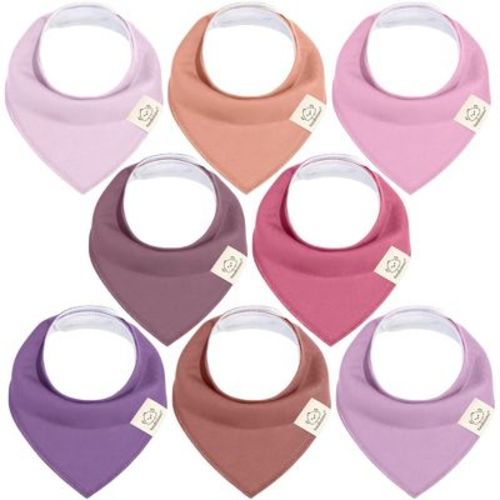8pk Organic Baby Bandana Bibs, Baby Drool Bibs For Baby Boy, Girl, Baby Bibs For Infant, Newborn (lilac)