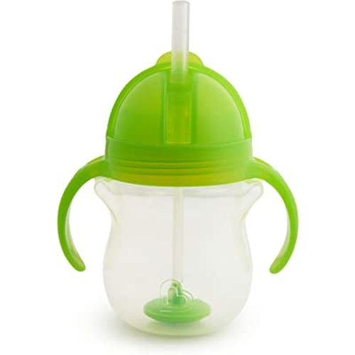 Munchkin® Any Angle™ Weighted Straw Trainer Cup with Click Lock™ Lid, 7 Ounce, Green
