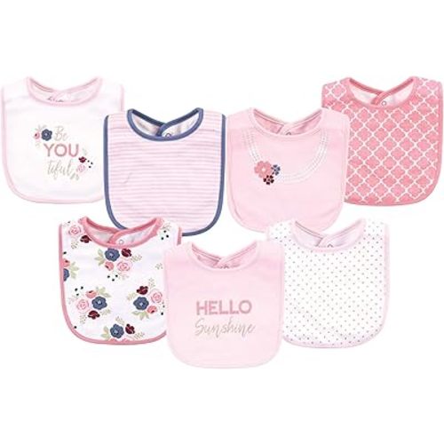 Little Treasure Unisex Baby Cotton Bibs, Hello Sunshine, One Size