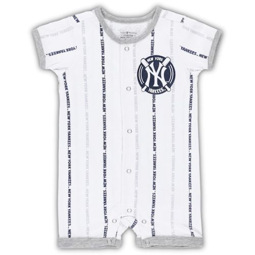 Newborn & Infant New York Yankees White Ball Hitter Romper