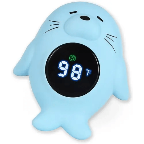 Baby Bath Thermometer & Room Thermometer for Infants - Bath Tub Water Temperature Thermometer with Safety Temp Warning - Otter Floating Bath Toy for Girls Boys Newborn Kids
