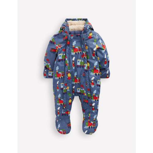Boys Snowsuit-Blue Trains