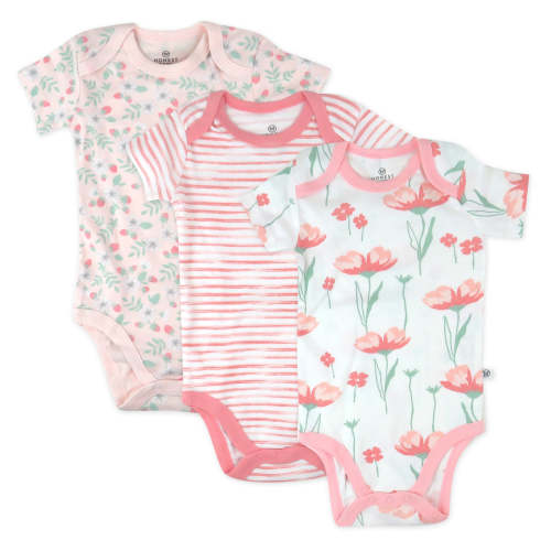 3-Pack Organic Cotton Short Sleeve Bodysuits | Honest Baby Clothing