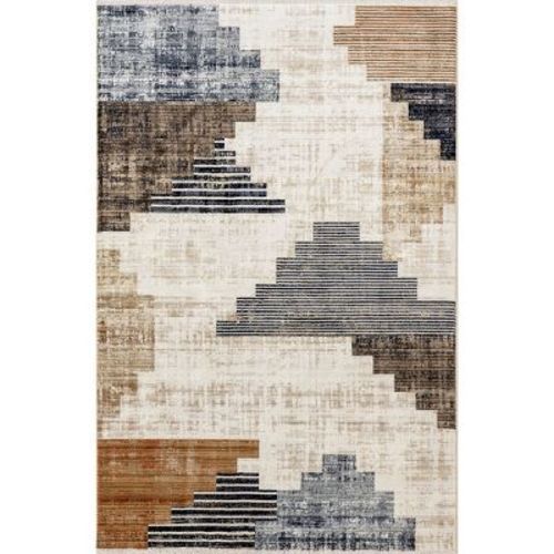 Nuloom Vanita Southwestern 4x6 Area Rug For Living Room Bedroom Dining Room Kitchen, Navy/ivory