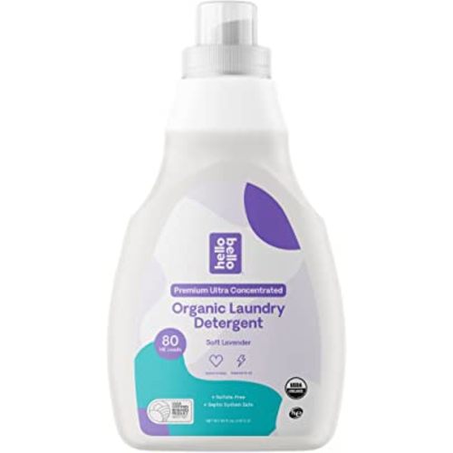 Hello Bello Concentrated Laundry Detergent I Plant Based Organic Liquid Detergent for Babies and Kids I lavender I 50 FL Oz (1 Pack) (100524)