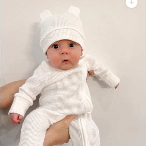 Luna + Luca Bear Waffle Set - White