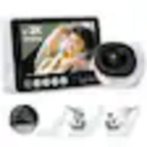 bonoch - 2K Baby Car Camera with Full Crystal Night Vision, 5 Inch Baby Car Montior for Back Seat Rear Facing - White