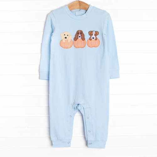 Halloween Hounds Applique Romper, Blue – Stitchy Fish