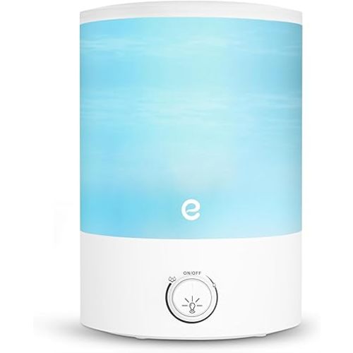 Esemoil Humidifiers for Bedroom, 2.5L Cool Mist Ultrasonic Air Humidifier with Top Fill & Quiet, 360° Nozzle, BPA Free, 25 Hour Diffuser with 8 Color Light & Auto Shut-off for Home Baby Nursery Plants