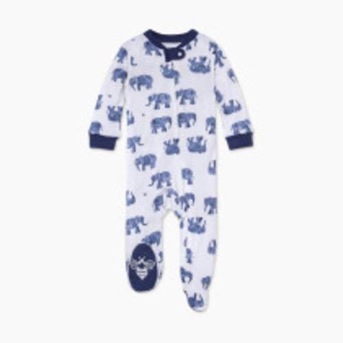 Burt's Bees Baby Organic Sleep & Play Footie Pajamas - Wandering Elephants, 6-9 M
