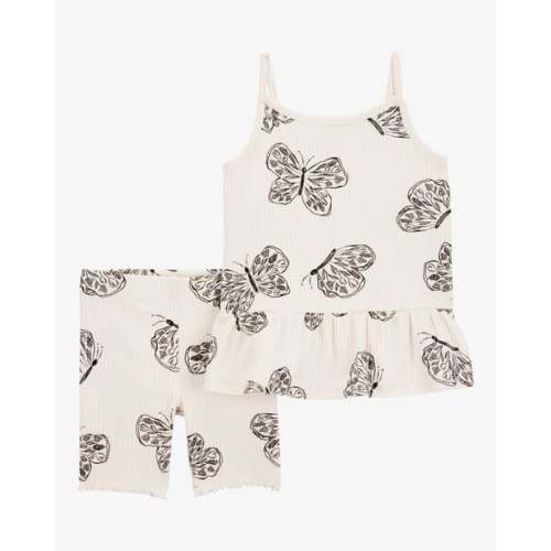 Baby 2-Piece Butterfly Tank & Bike Short Set - Ivory - Carter's | Carter's