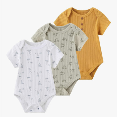 Baby Bodysuit Boy Girl Clothes Soft Newborn Infant Outfit Short Sleeve Romper