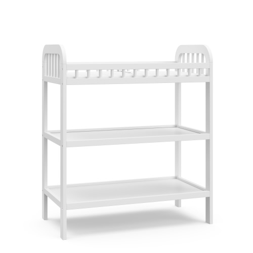 Storkcraft Pasadena Infant Changing Table with Changing Pad, White