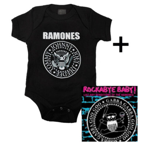 Cadeauset Ramones Baby Romper Logo & Ramones CD | LittleRockStore | Rock clothing