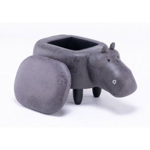 Henry The Hippo Storage Ottoman Dark Gray - Home 2 Office: Kids' Room Furniture With Lift-top