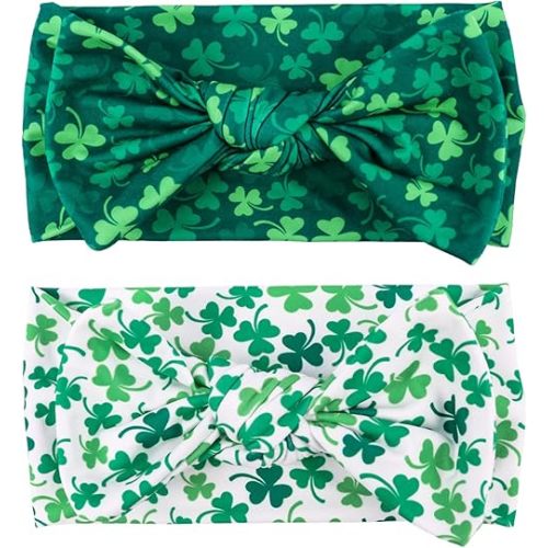 LemonSpace Baby Headbands Shamrock Print
