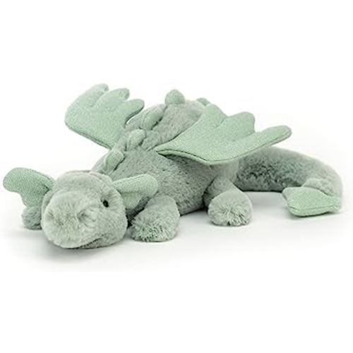Jellycat Sage Dragon Stuffed Animal, Little