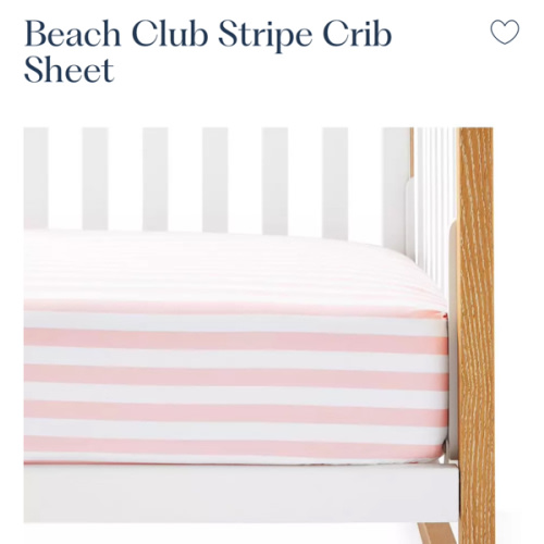 Beach Club Stripe Crib Sheet | Serena and Lily