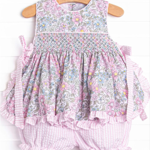 Proper Petals Smocked Ruffle Short Set, Pink – Stitchy Fish