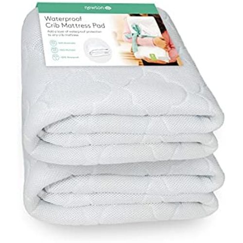 Newton Two Pack Waterproof Mattress Crib Mattress Pad | 100% Breathable Proven to Reduce Suffocation Risk, Ultra-Plush, Universal Fit, 100% Washable…