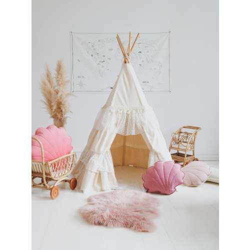 “Shabby Chic” Teepee Tent with Frills