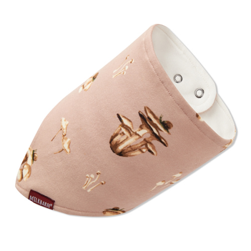 Mushroom Organic Cotton Kerchief Bib | MILKBARN Kids | Organic and Bamboo Baby Clothes and Gifts