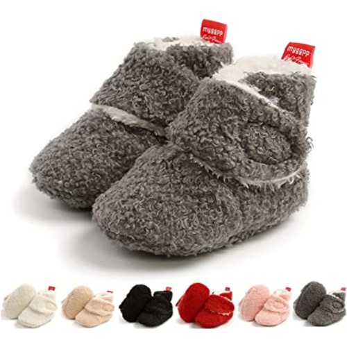 Infant Baby Slippers Girls Boys Booties Warm Baby Socks Shoes Newborn Crib Shoes Baby Footwear Prewalkers