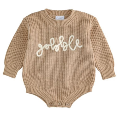 Gobble Chainstitch Baby Sweater Bubble