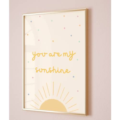 You are my Sunshine Nursery Print | Gift for Newborn | Nursery Wall Art | Nursery Quotes | Baby Shower Present | Cream Nursery Print | Sun