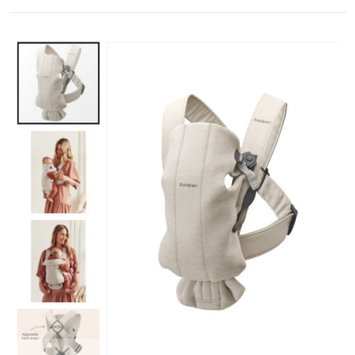 BabyBjorn Baby Carrier Mini 3D Jersey Light Beige
