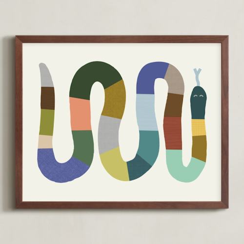 Quilted Snake Open Edition Children's Art Print by Kelly Watkins