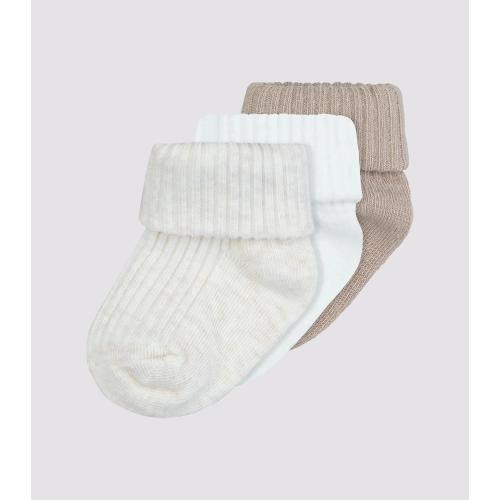 Baby Cotton Blend Turn Over Rib Cuff Socks 3 Pack - Underworks - Kmart